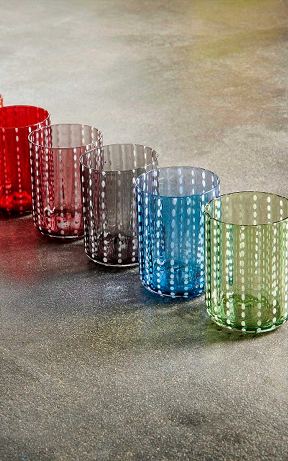 BLUE DOTS GLASS