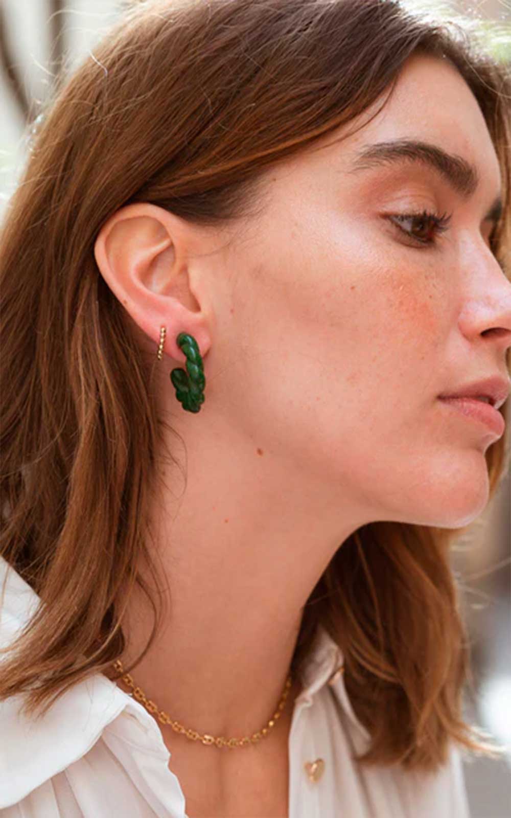 Green Roma Earring