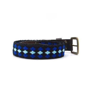 Inga dark blue leather belt