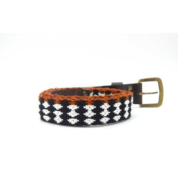 Raw black leather Inga belt