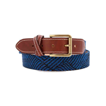 Blue Striped Oxford Belt