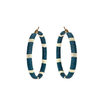 Benedicte Blue Hoop Earring