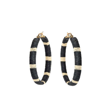 Benedicte Black Hoop Earring