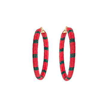 Green Red Green Benedicte Hoop Earring