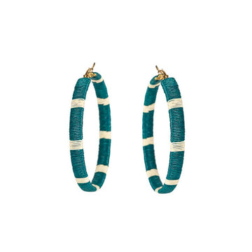 Benedicte Turquoise Green Hoop Earring