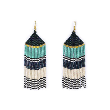 Navy rain earring