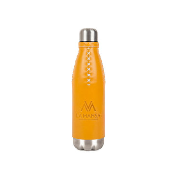 Mustard Leather Thermos Bottle