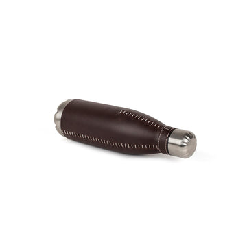 Brown Leather Thermos Bottle
