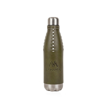 Green Leather Thermos Bottle