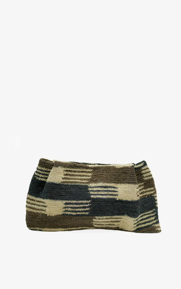 SHIGRAS CLUTCH BROWN BLACK
