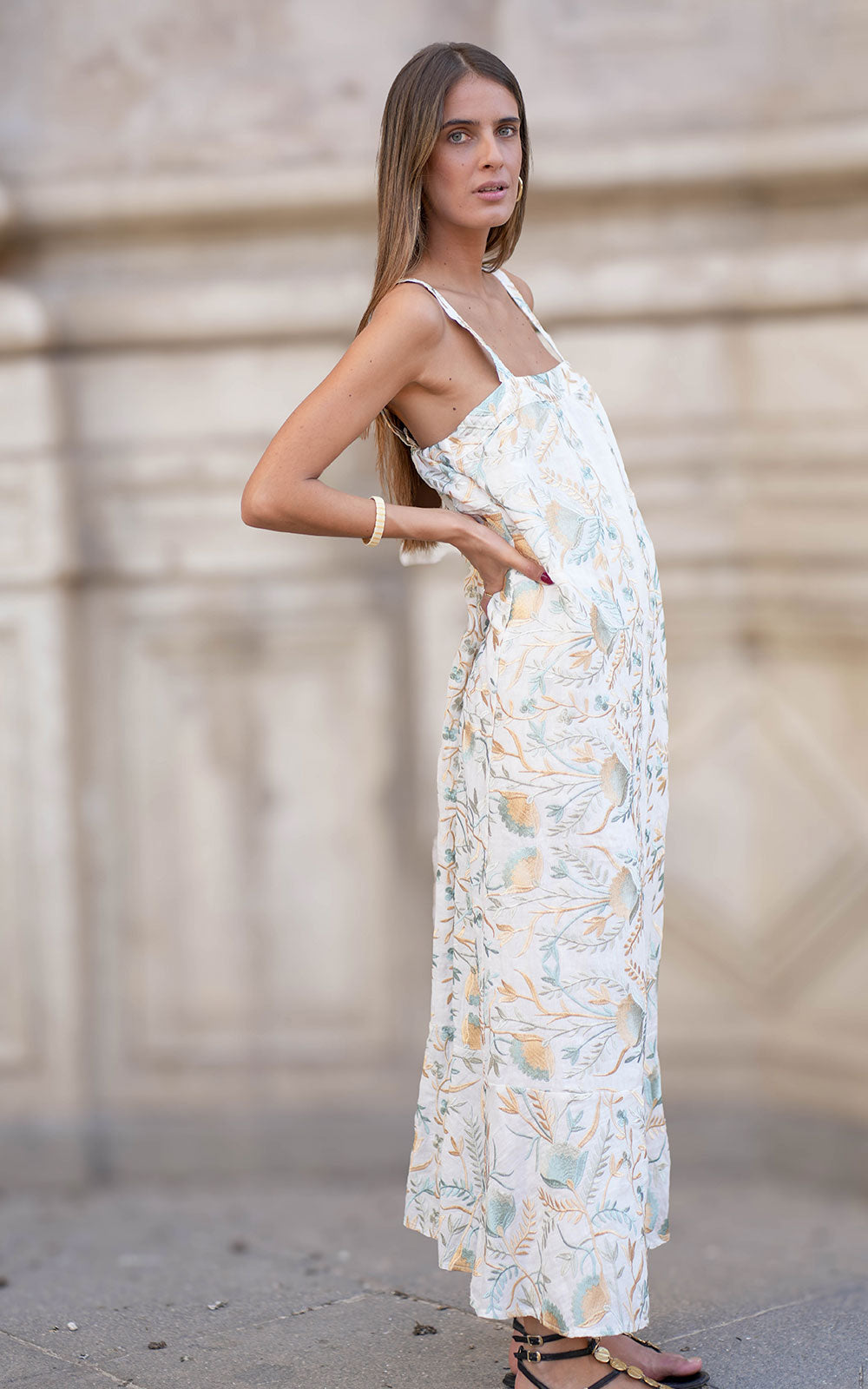 VESTIDO AZALEA CHAMPAGNE GREEN