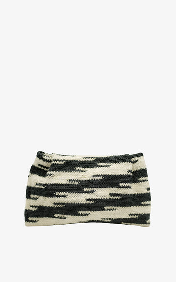 SHIGRAS CLUTCH BLACK & WHITE