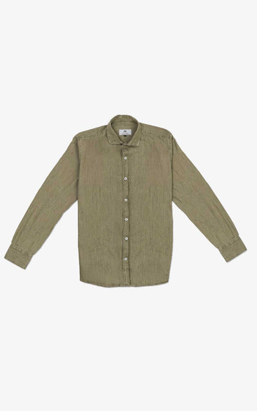 100% KHAKI LINEN SHIRT