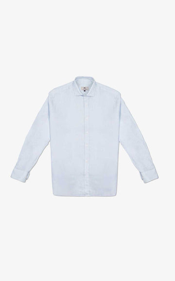 100% LIGHT GREY LINEN SHIRT