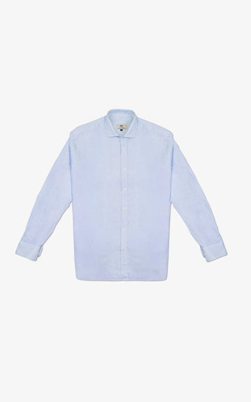 100% LIGHT BLUE LINEN SHIRT