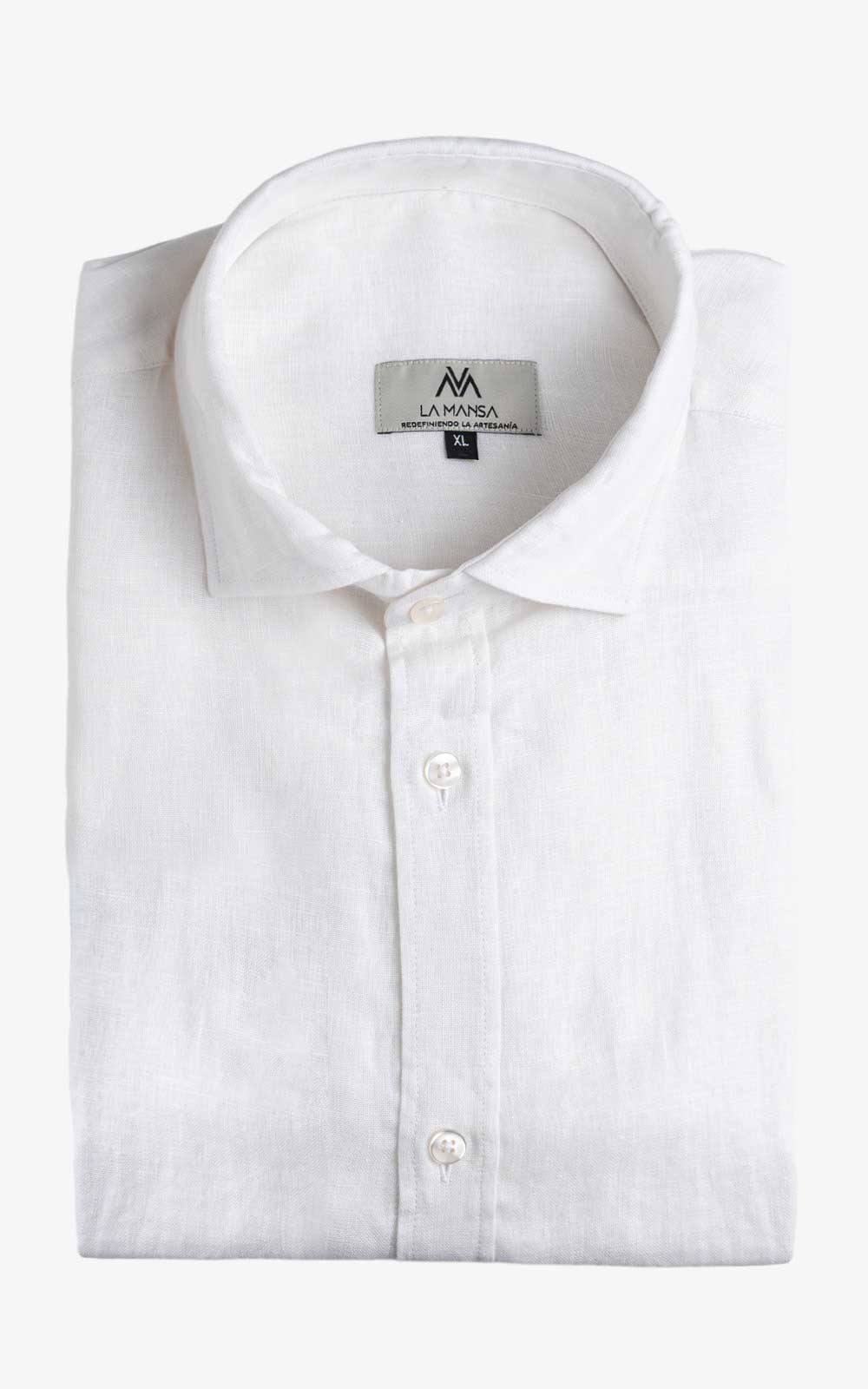 CAMISA LINO 100% BLANCA