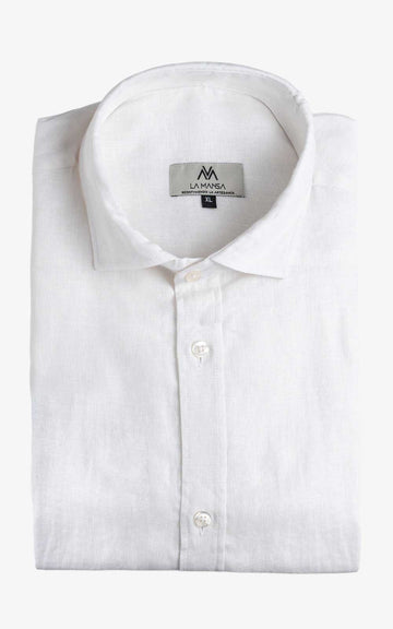 CAMISA LINO 100% BLANCA