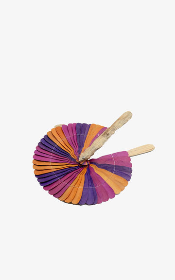 Fuchsia orange purple fan pai pai