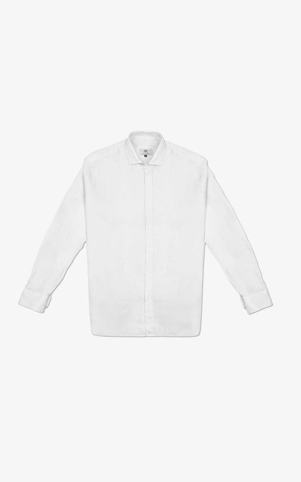 100% WHITE LINEN SHIRT