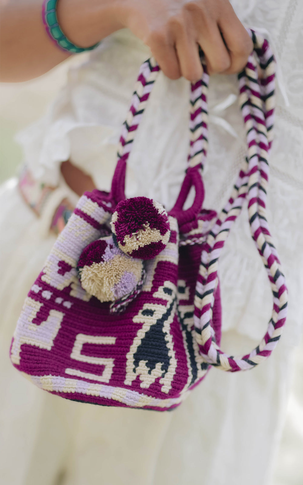 SMALL WAYUU FLOR BOHO UVA