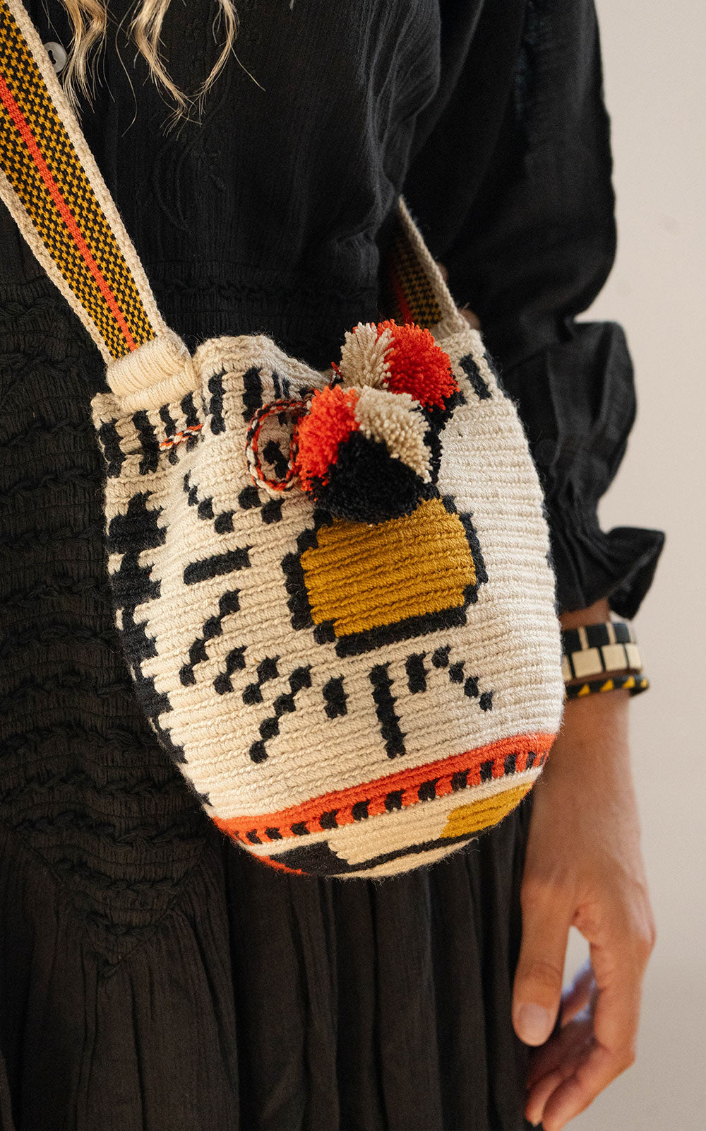 BOLSO WAYUU PEQUEÑO ARIZONA BLANCO