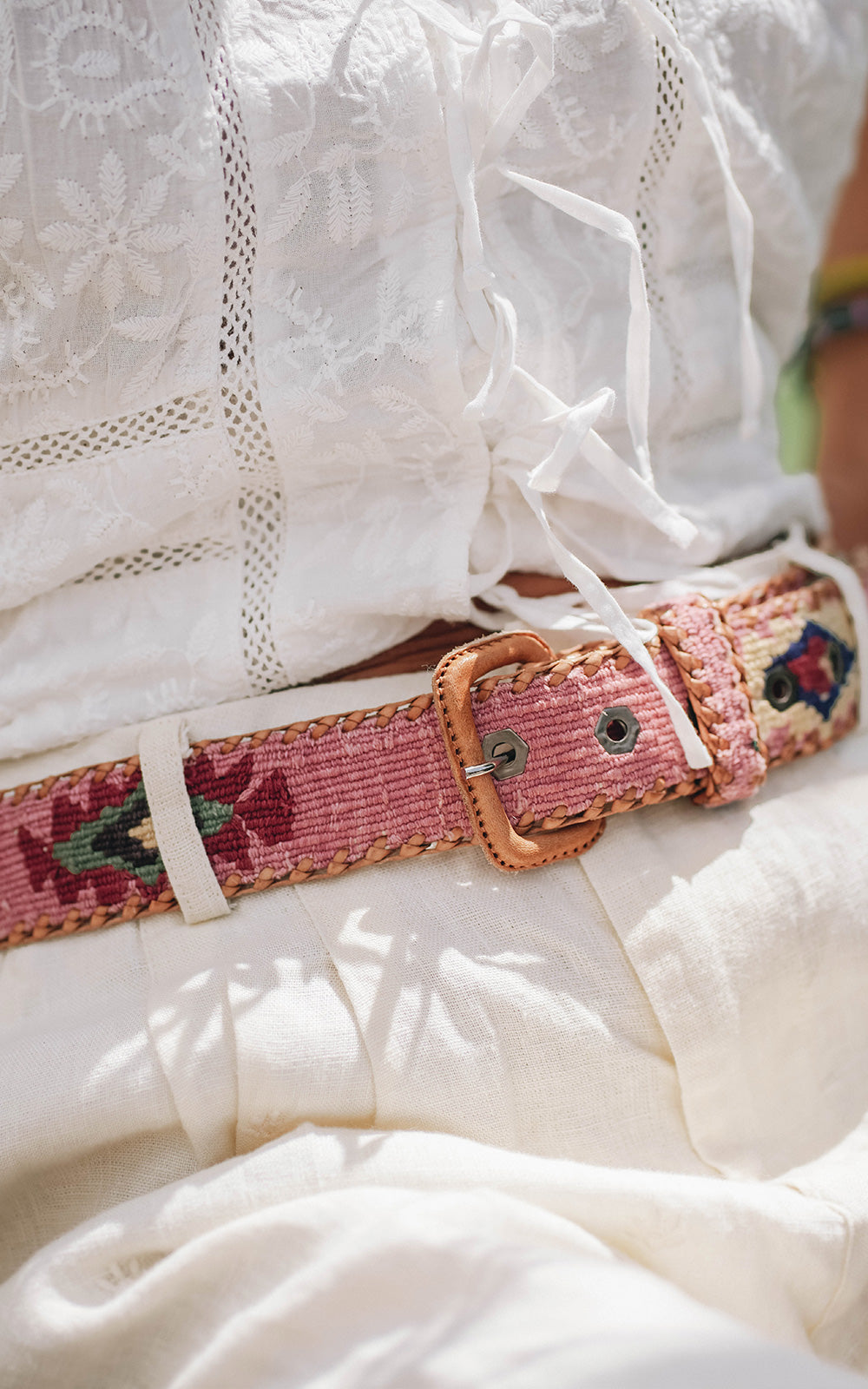 CINTURÓN ÉTNICO ROSA VIEJO