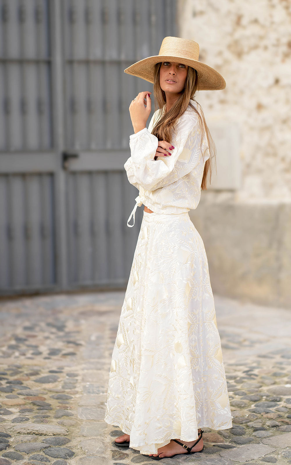 FALDA BLOSSOM WHITE CHAMPAGNE