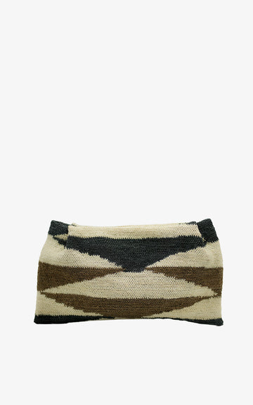 SHIGRAS CLUTCH BROWN BLACK