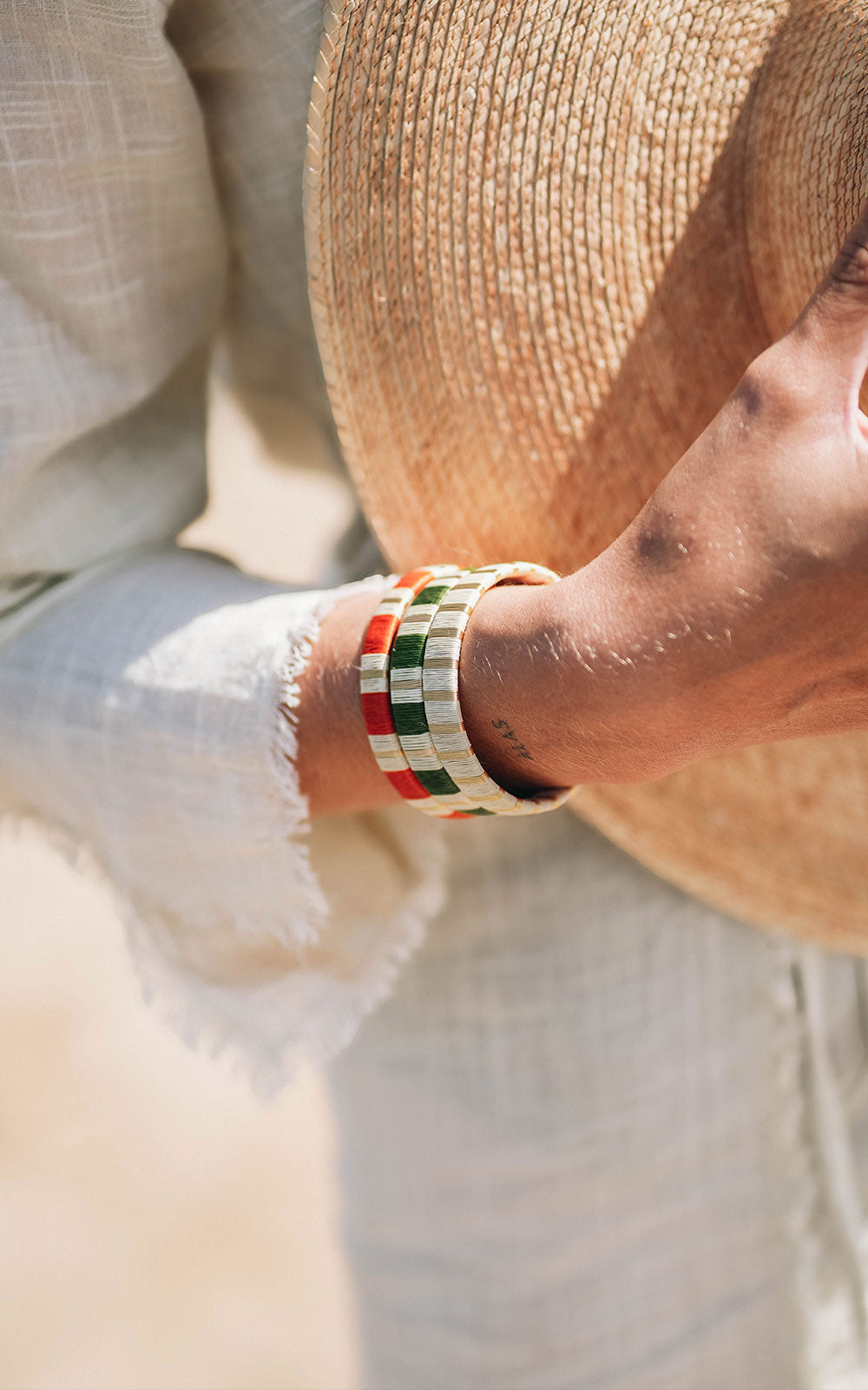 BRAZALETE WENGUE NARANJA GOLD