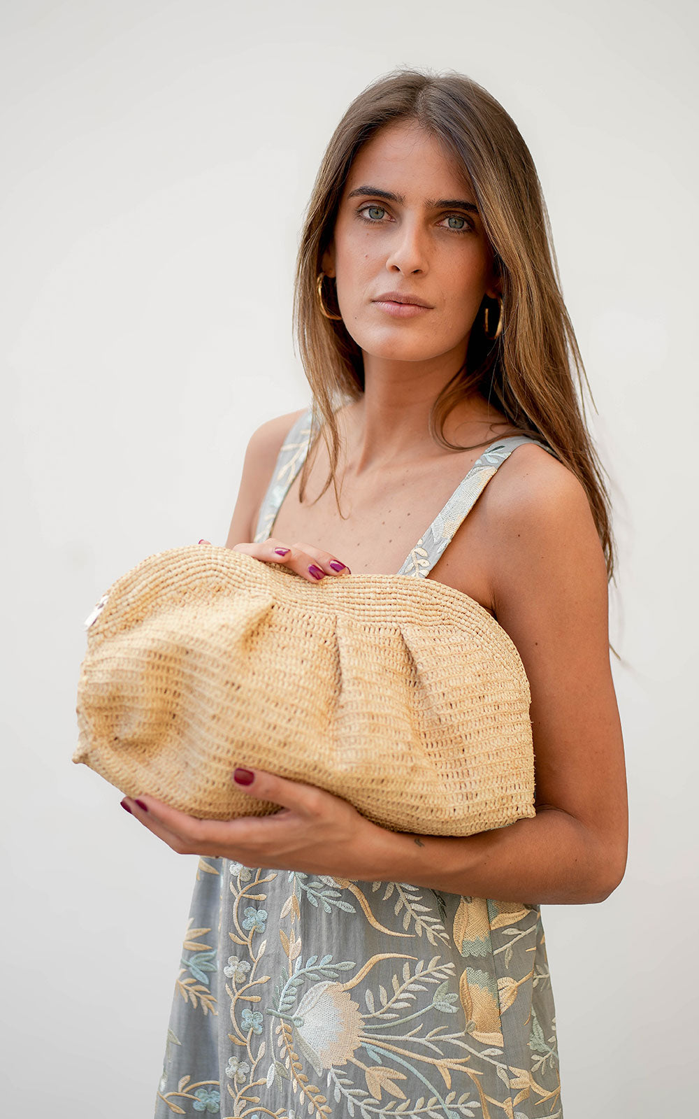 POUCH RAFIA NATURAL