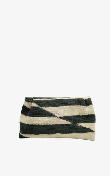 SHIGRAS CLUTCH BLACK & WHITE