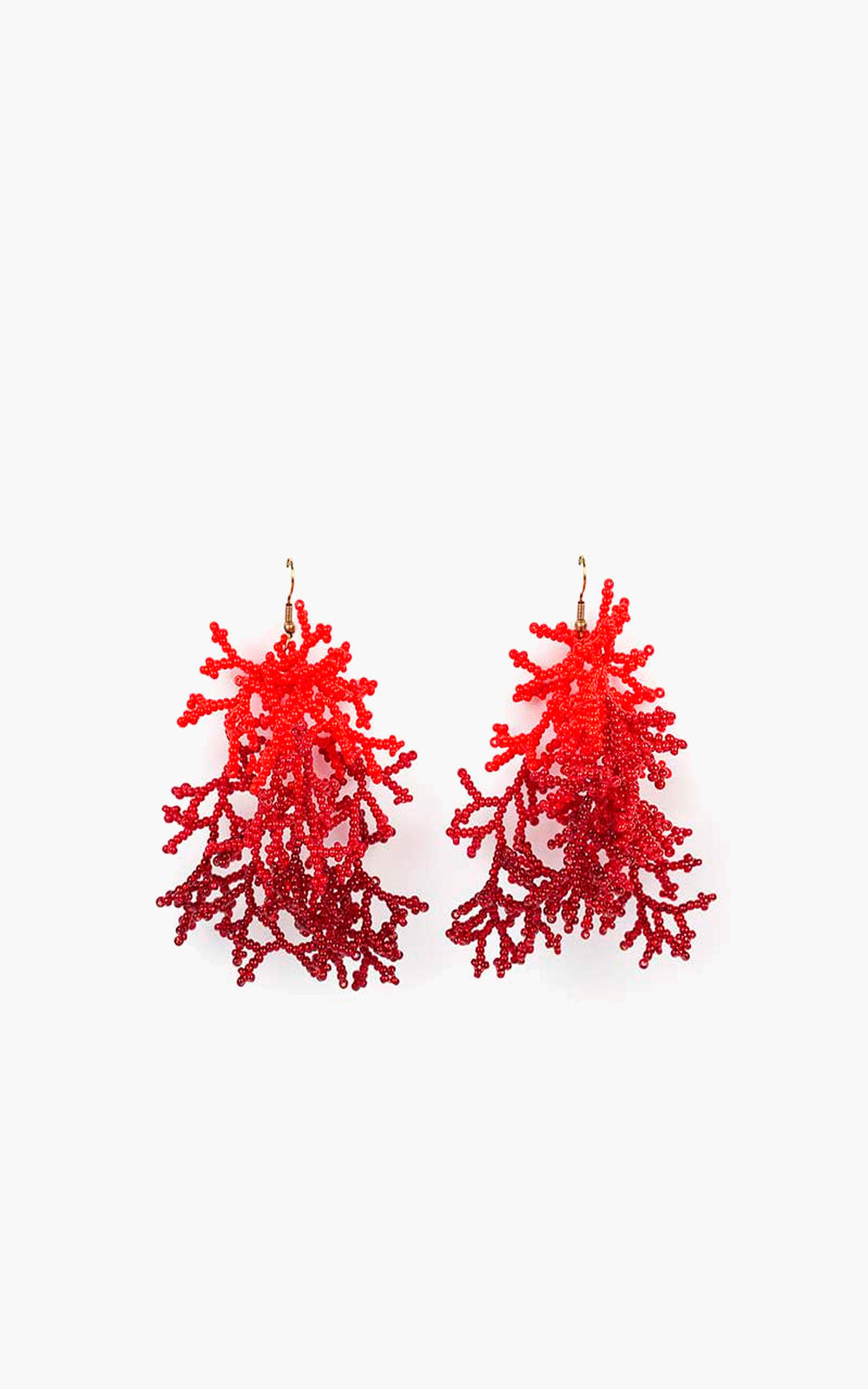 Red Coral Earring in Burgundy