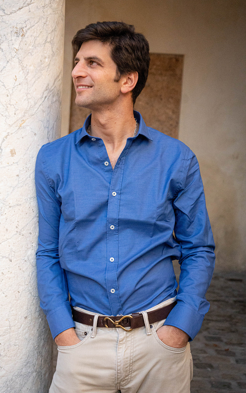 CAMISA OXFORD AZUL CAPRI