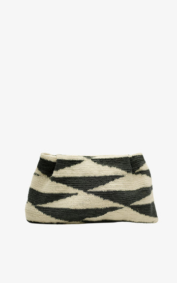 SHIGRAS CLUTCH BLACK & WHITE