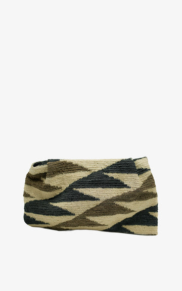 SHIGRAS CLUTCH BROWN BLACK