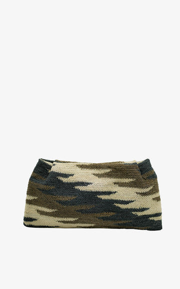 SHIGRAS CLUTCH BROWN BLACK