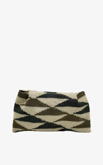 SHIGRAS CLUTCH BROWN BLACK