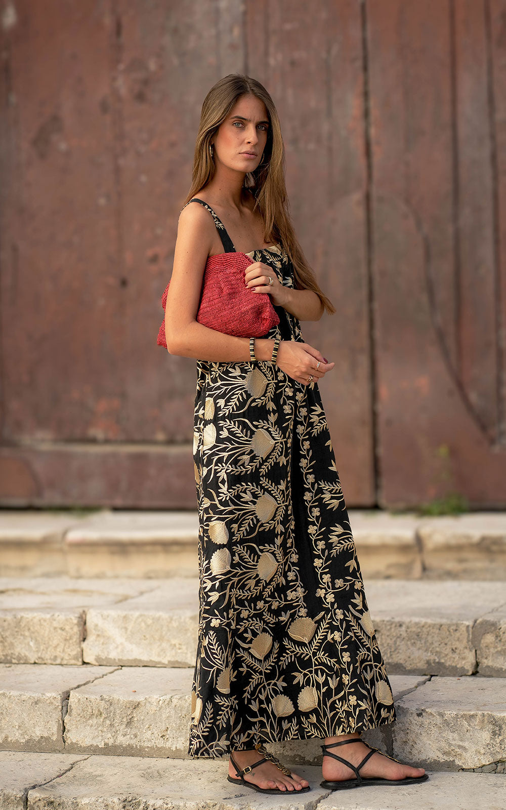 RAFFIA POUCH BRICK