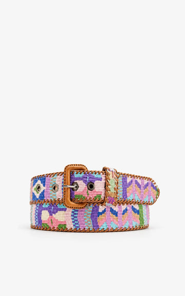 LILAC RAINBOW ETHNIC BELT