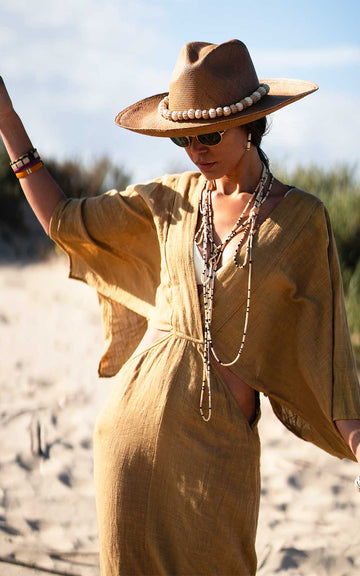 VESTIDO AURORA GOLDEN BROWN