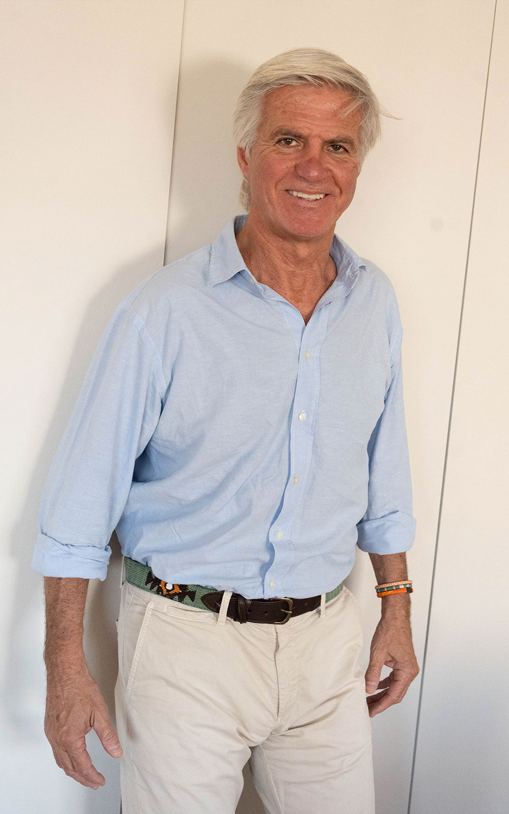 100% LIGHT BLUE LINEN SHIRT