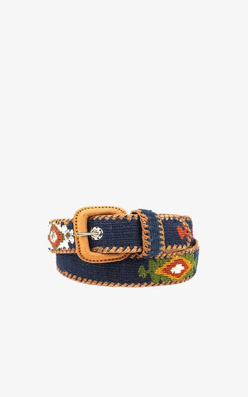 Navy Blue Ethnic Belt