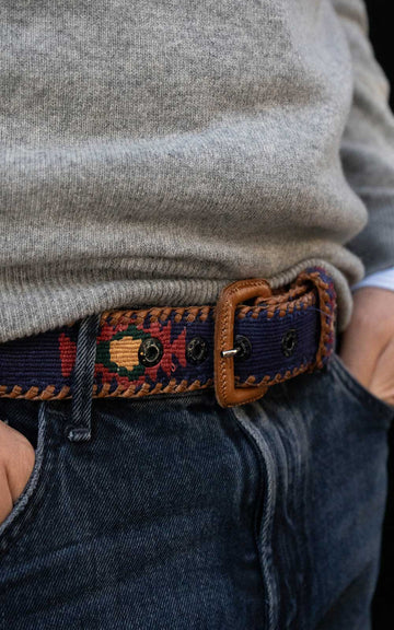 Navy Blue Ethnic Belt