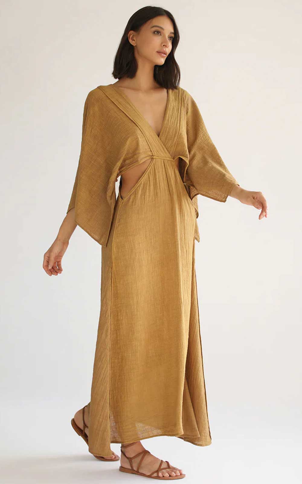 AURORA GOLDEN BROWN DRESS