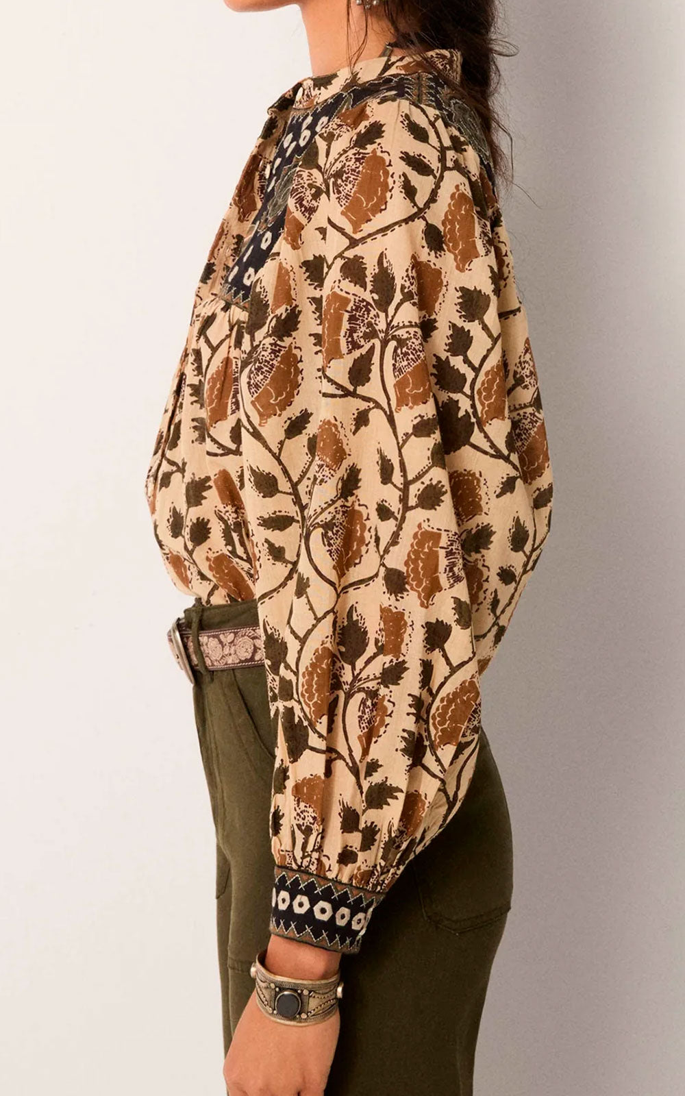 BLUSA AMELIA KHAKI FOREST