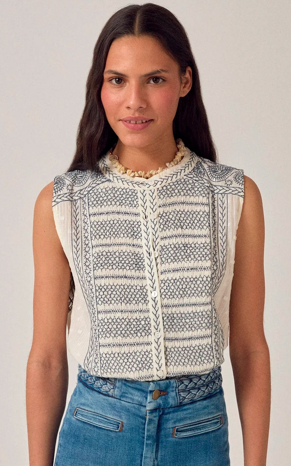 IRINA INDIGO LAPIS LAZULI BLOUSE