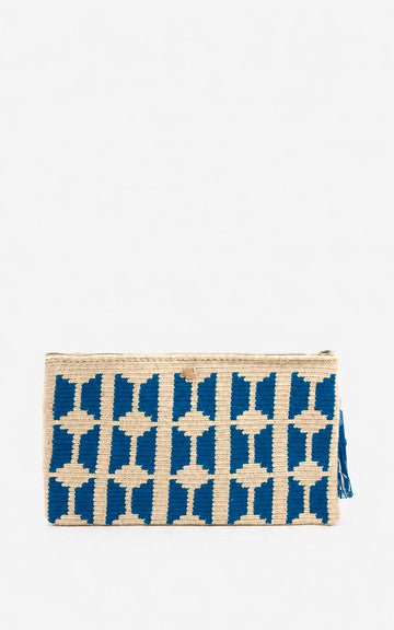 CLUTCH BOLIVAR AZUL ECRU