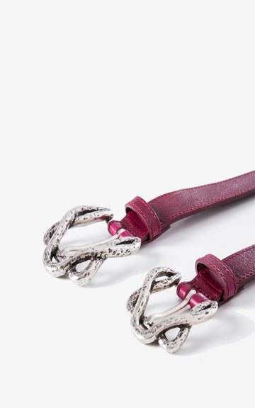 CINTURÓN SERPENT BURDEOS