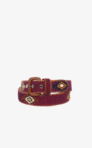 Burgundy Ethnic Belt