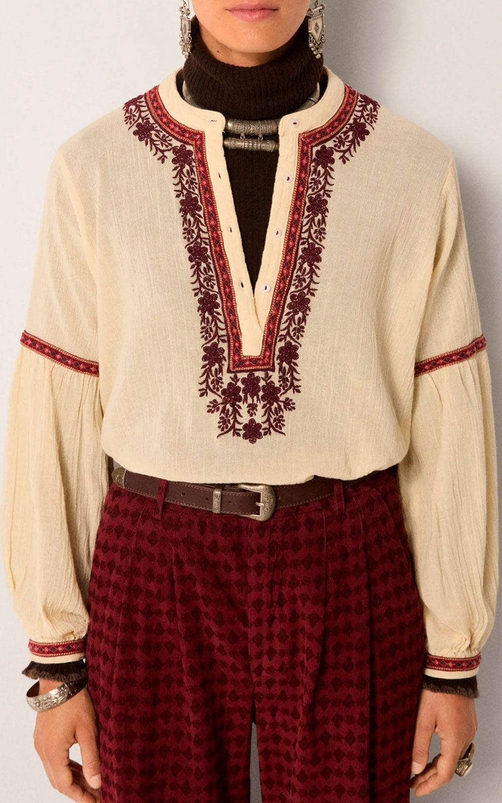 BLUSA BRUNA BORDEAUX